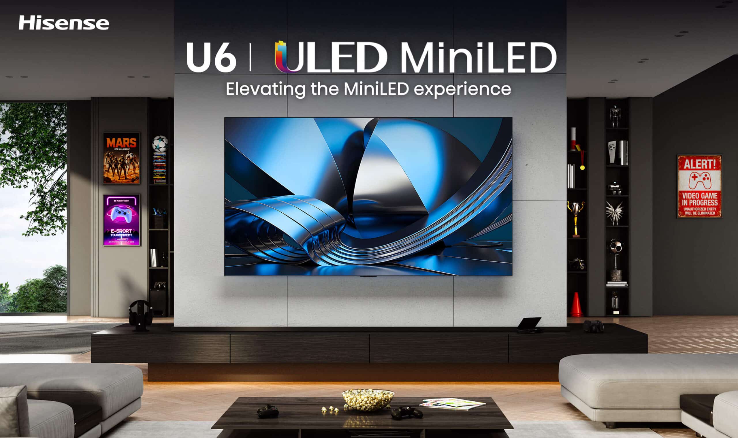 Hisense 55″ U6SNZ LED MiniLED 144Hz 4K Smart AI TV - Box Damaged Unit - Image 6
