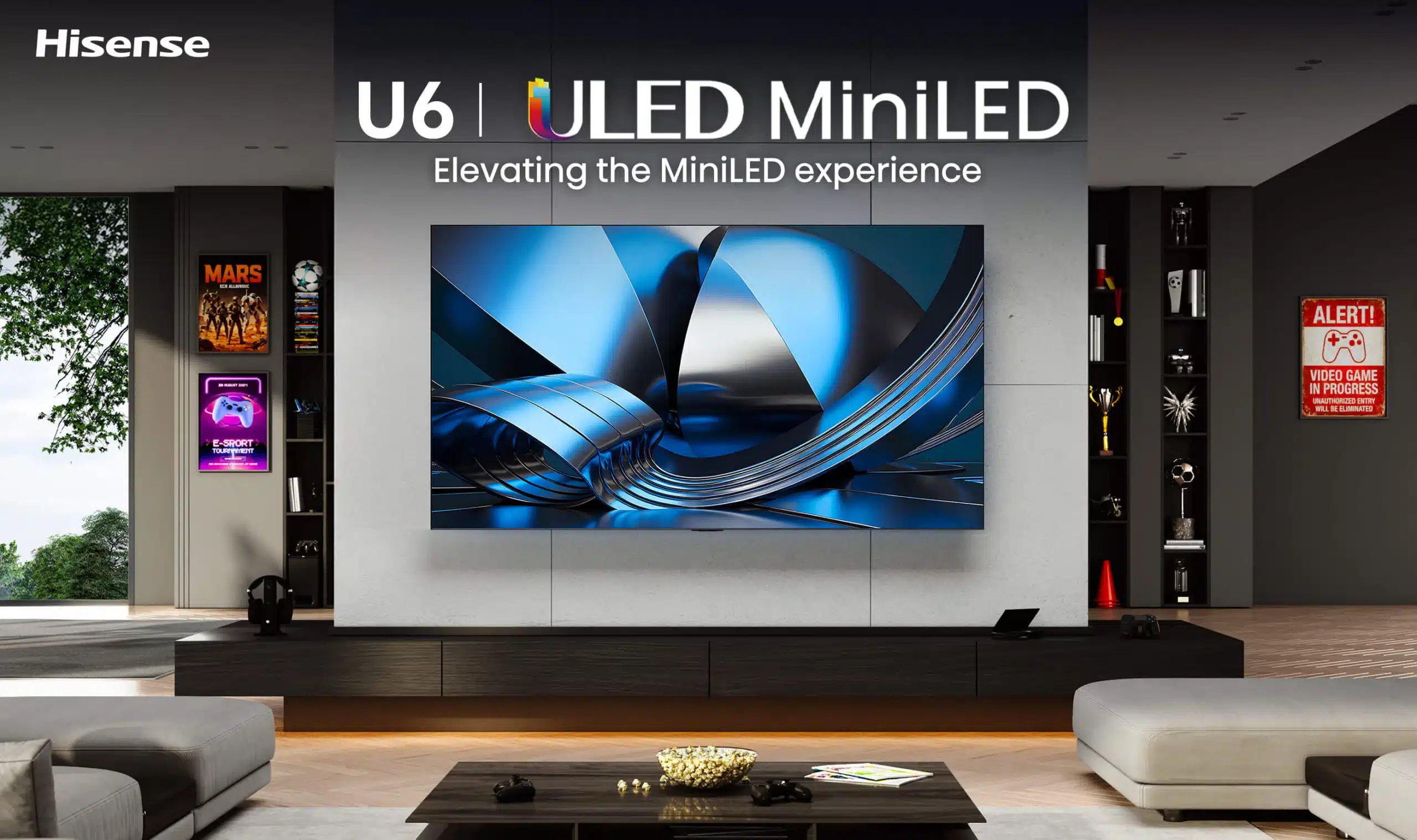 75″ U6S ULED MiniLED 144Hz 4K Smart AI TV - Box Damaged Unit - Image 2
