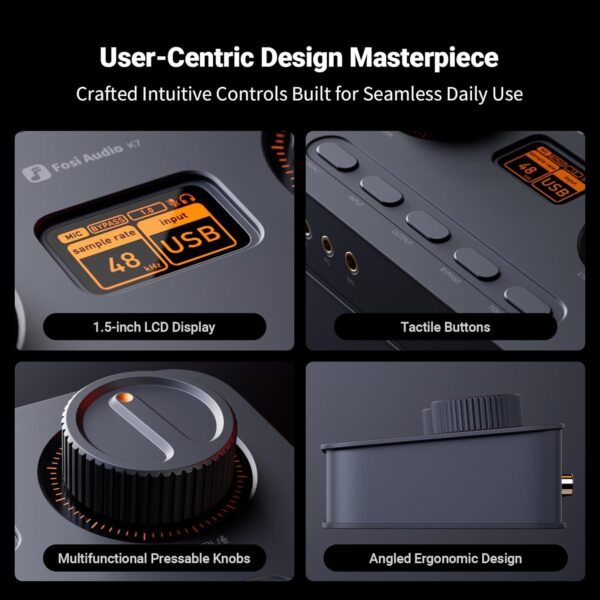 Fosi Audio K7 Desktop DAC Headphone Amplifier - Image 3
