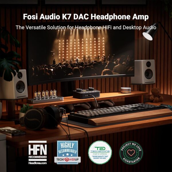 Fosi Audio K7 Desktop DAC Headphone Amplifier - Image 6