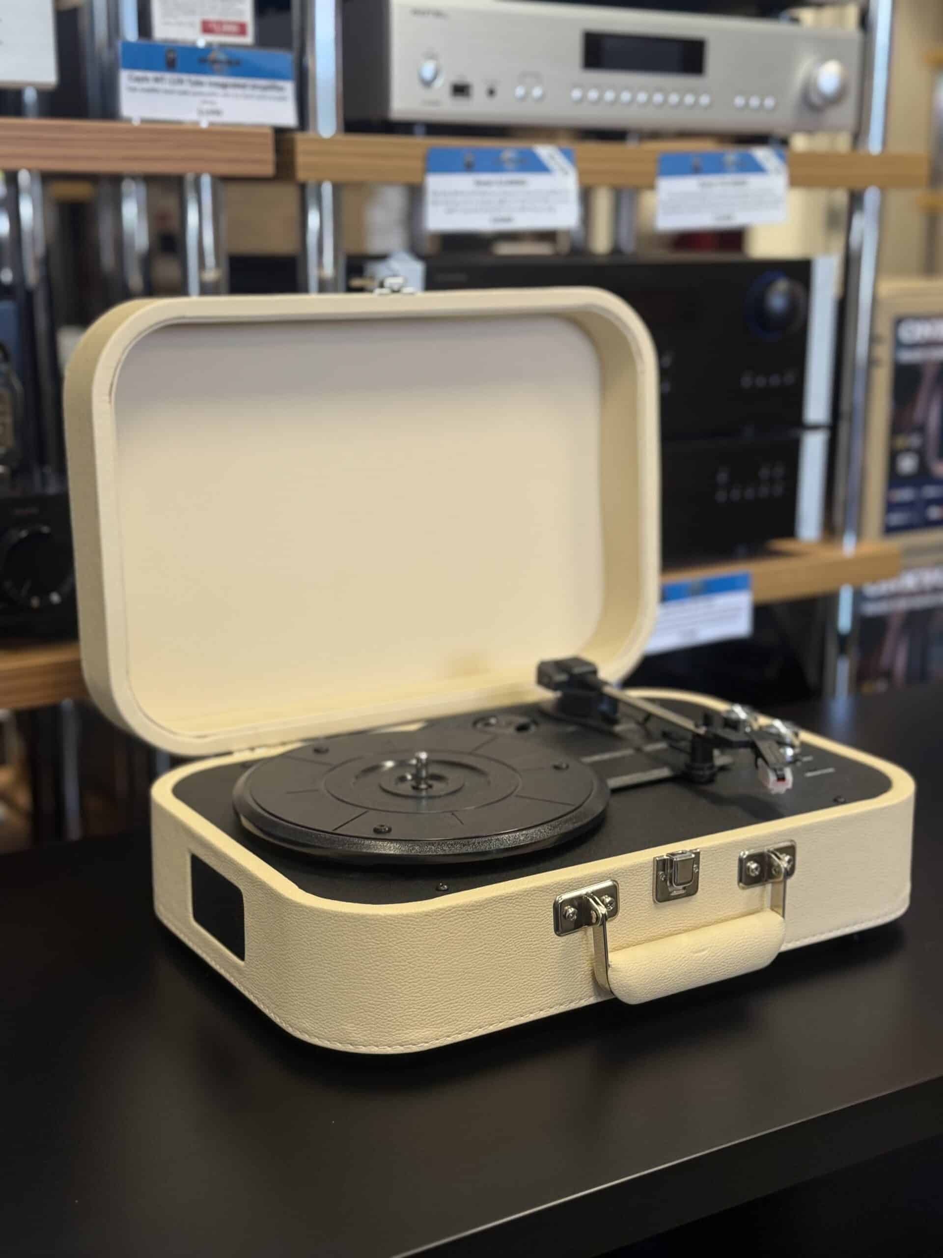 Goka Portable Retro Record Player - White