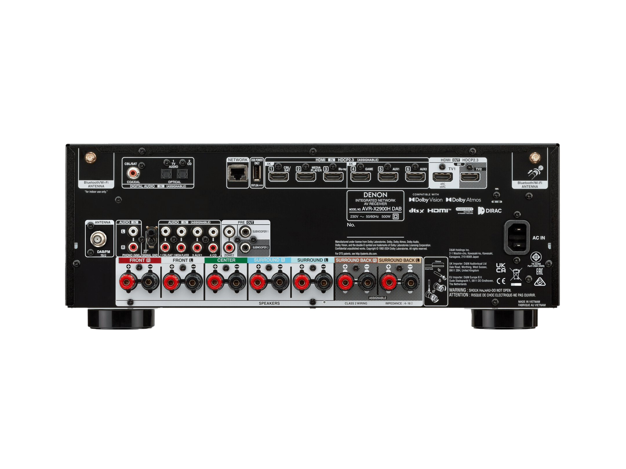 Denon AVR-X2900H 7.2 Channel 8K HEOS AV Receiver - Image 3