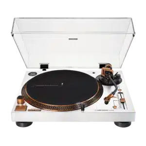 Audio-Technica AT-LP120XBT-USB White & Bronze Direct Drive Turntable - Limited Edition