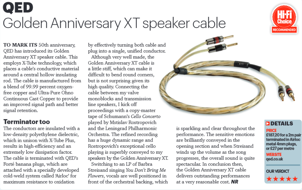 QEDGolden Anniversary XT Speaker Cable(Per Meter